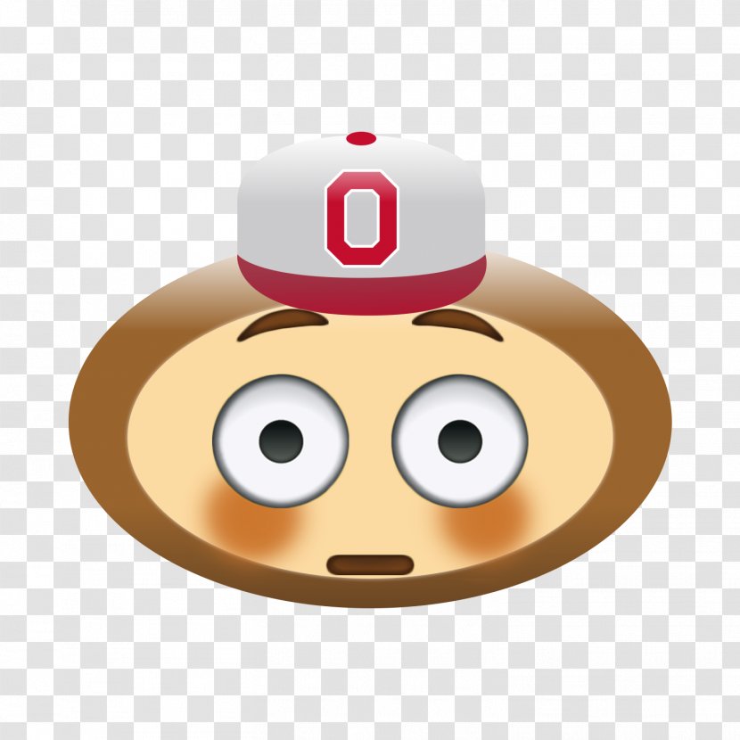 Ohio State University Buckeyes Football Brutus Buckeye Dancing Emoji - Helmet Sticker - Sad Transparent PNG