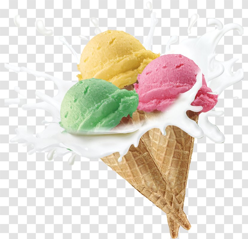 Ice Cream Cone Smoothie Neapolitan - Tri-color Transparent PNG