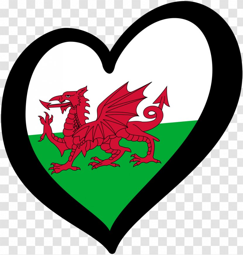 Flag Of Wales Welsh Dragon - Cartoon Transparent PNG
