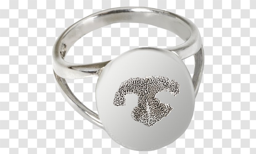 Ring Silver Necklace Jewellery Fingerprint - Charms Pendants Transparent PNG