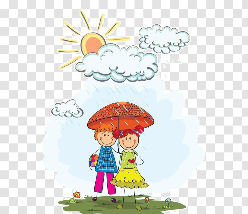Rain Thunderstorm Clip Art Illustration Weather - Child - Amir Transparent PNG