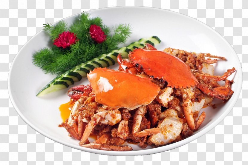 Crab Steaming Thai Cuisine Bacon Vegetable - Dish - Prachuab Steamed Transparent PNG