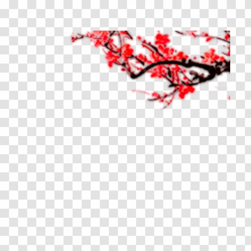 Plum Download - Red - Flower Transparent PNG