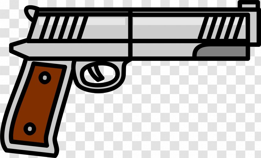 Weapon Firearm Pistol Revolver Clip Art - Drawing - Hand Gun Transparent PNG