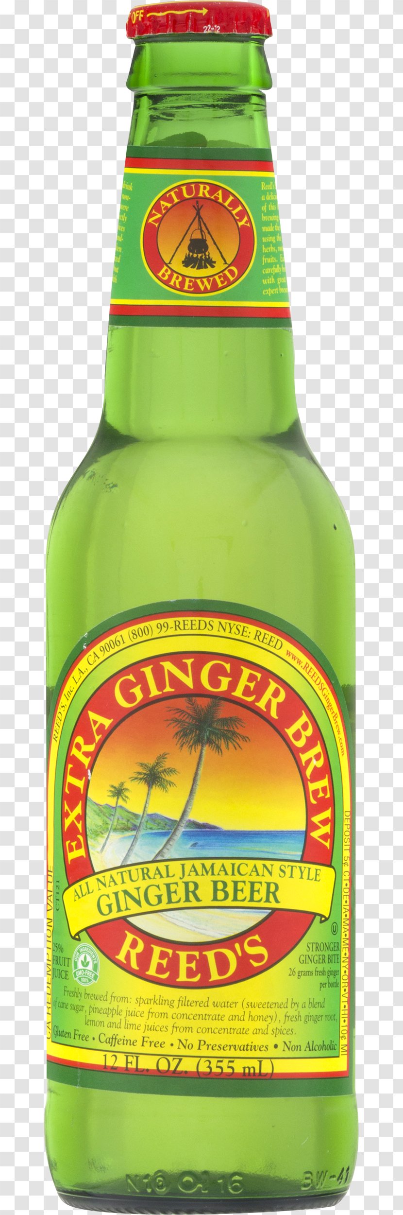 Ginger Beer Ale Liqueur Bottle Transparent PNG