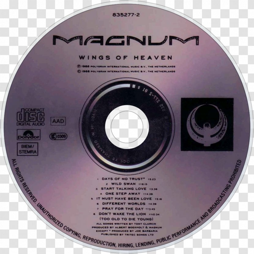 Compact Disc Chapter & Verse – The Very Best Of Magnum Wings Heaven Live - Silhouette - Album Cover Transparent PNG