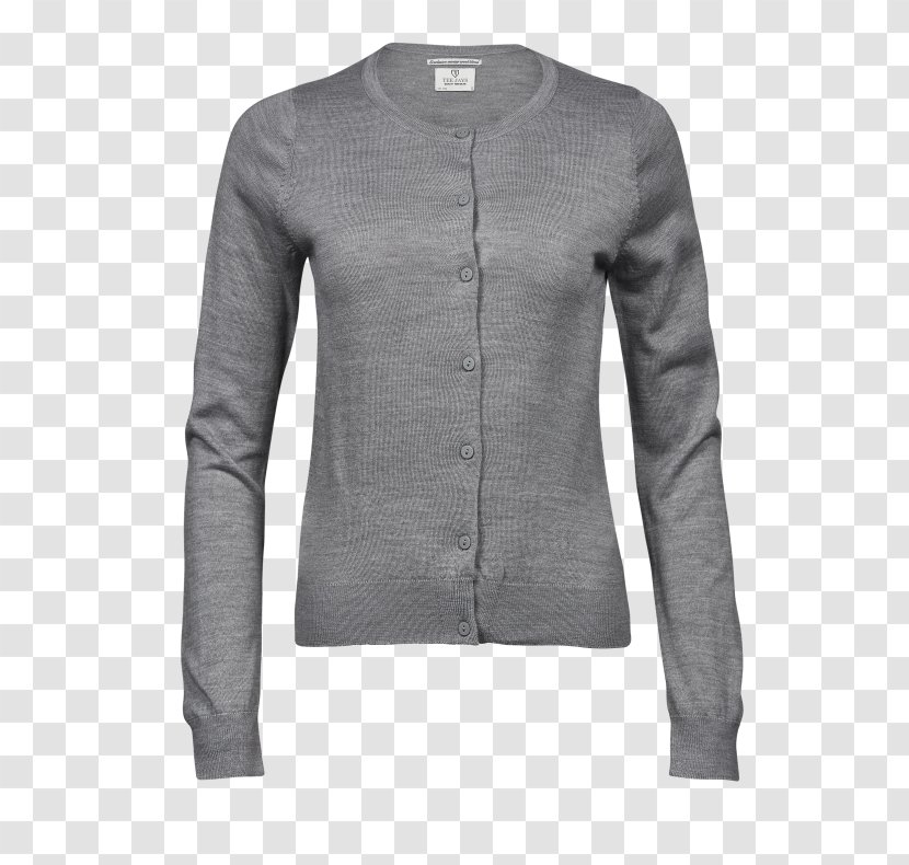 Cardigan Hoodie Clothing Shirt Knitting - Grey Off White Sweater Transparent PNG