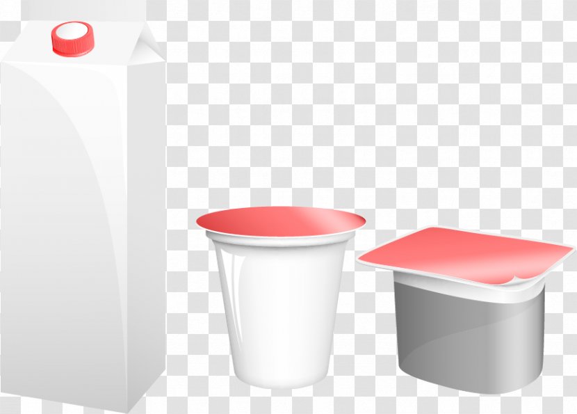 Ceramic Red Angle - Cup - Vector Hand-painted Empty Milk Cartons Transparent PNG