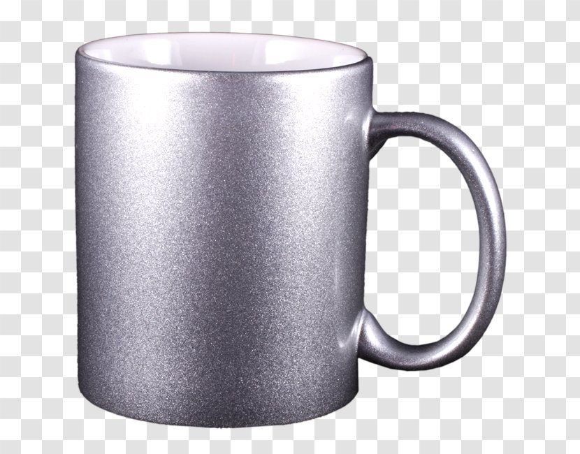 Mug Sublimation Silver Ceramic Color - Porcelain Transparent PNG