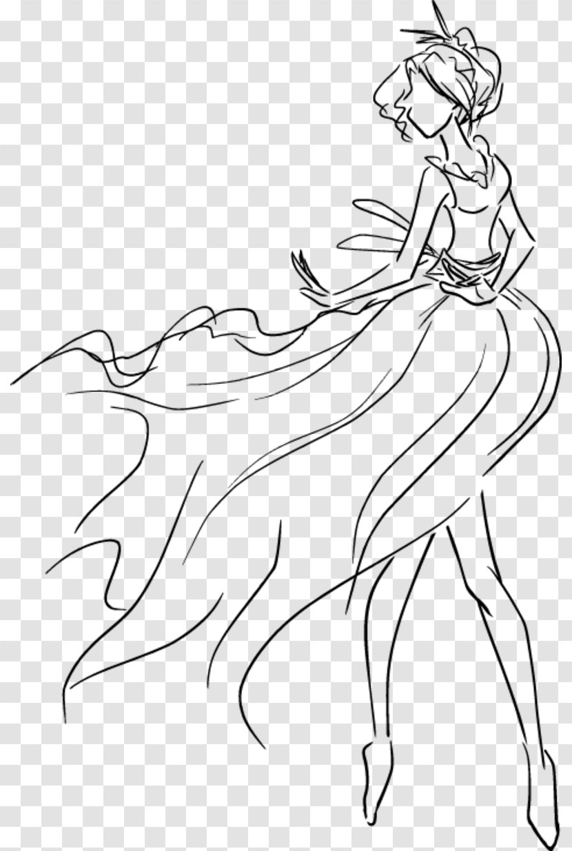 Drawing Dance Line Art - Clothing - Woman Transparent PNG