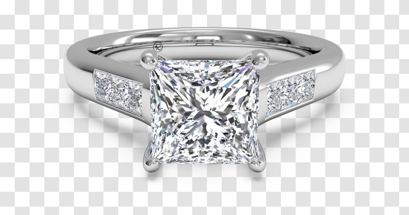 Princess Cut Engagement Ring Diamond - Gemstone Transparent PNG