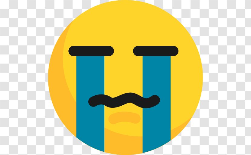 Sad Crying Emoji Transparent Clipart. - Emotion - Yellow Transparent PNG