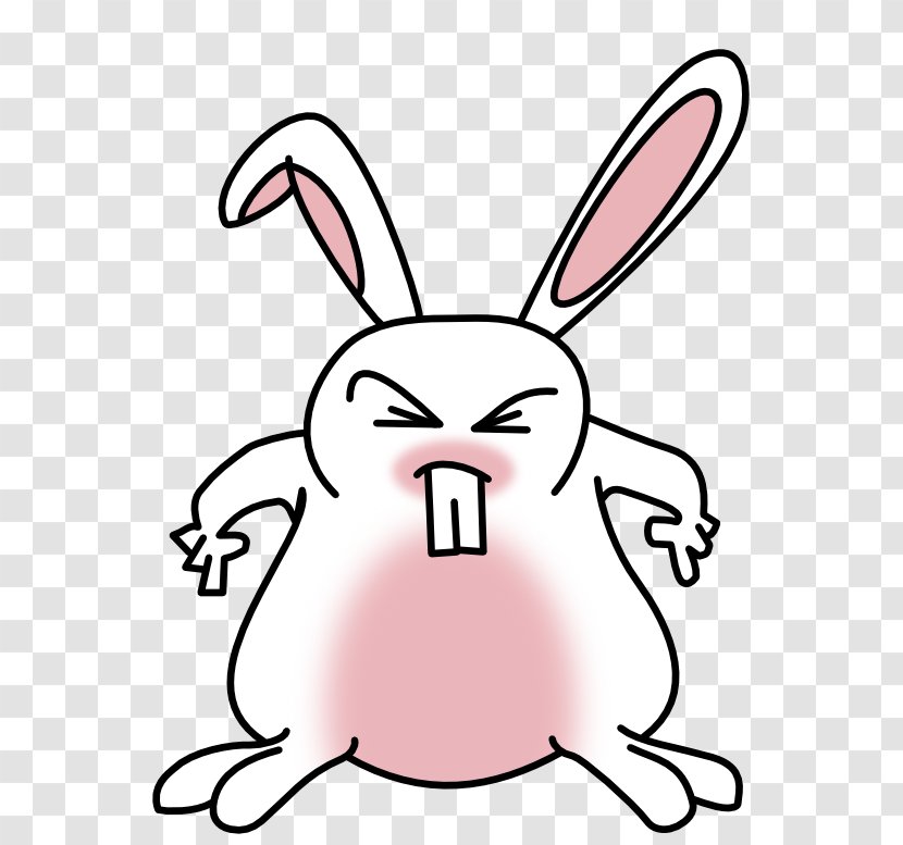 Easter Bunny Rabbit Clip Art - Smile - Mean Cliparts Transparent PNG