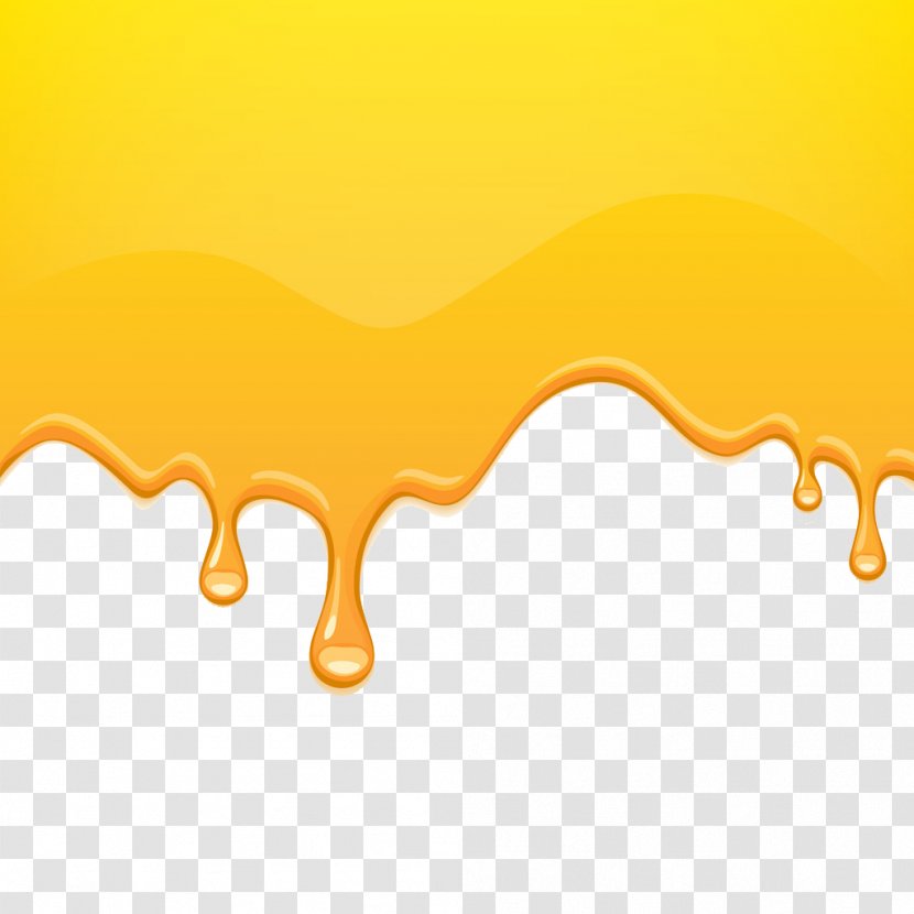 Gelatin Dessert Honey Shutterstock Royalty-free - Drop - Yellow Droplets Border Transparent PNG