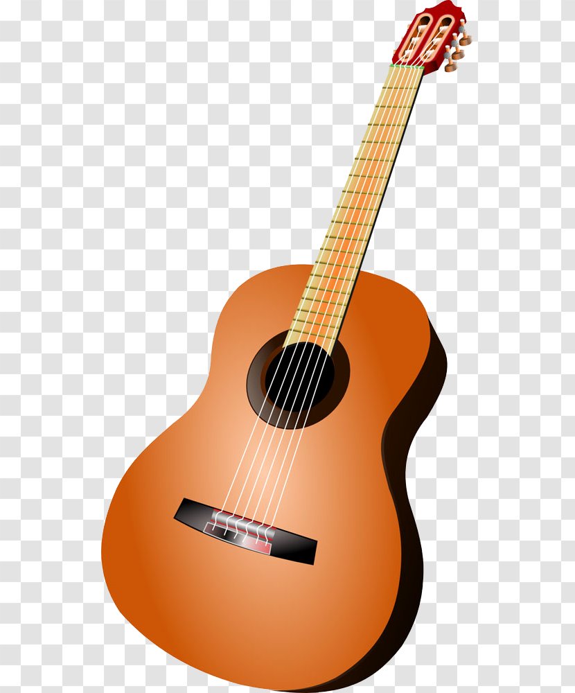 Acoustic Guitar Free Content Clip Art - Cartoon - Brown Transparent PNG