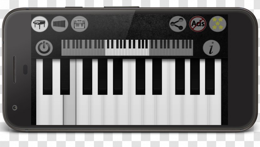 Electric Piano - Flower - Keyboard & Synthesizer Real + 2018 AndroidPiano Key Transparent PNG