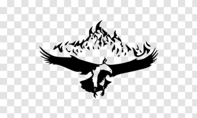 Sticker Decal Tattoo Eagle - Black And White - Tribe Transparent PNG