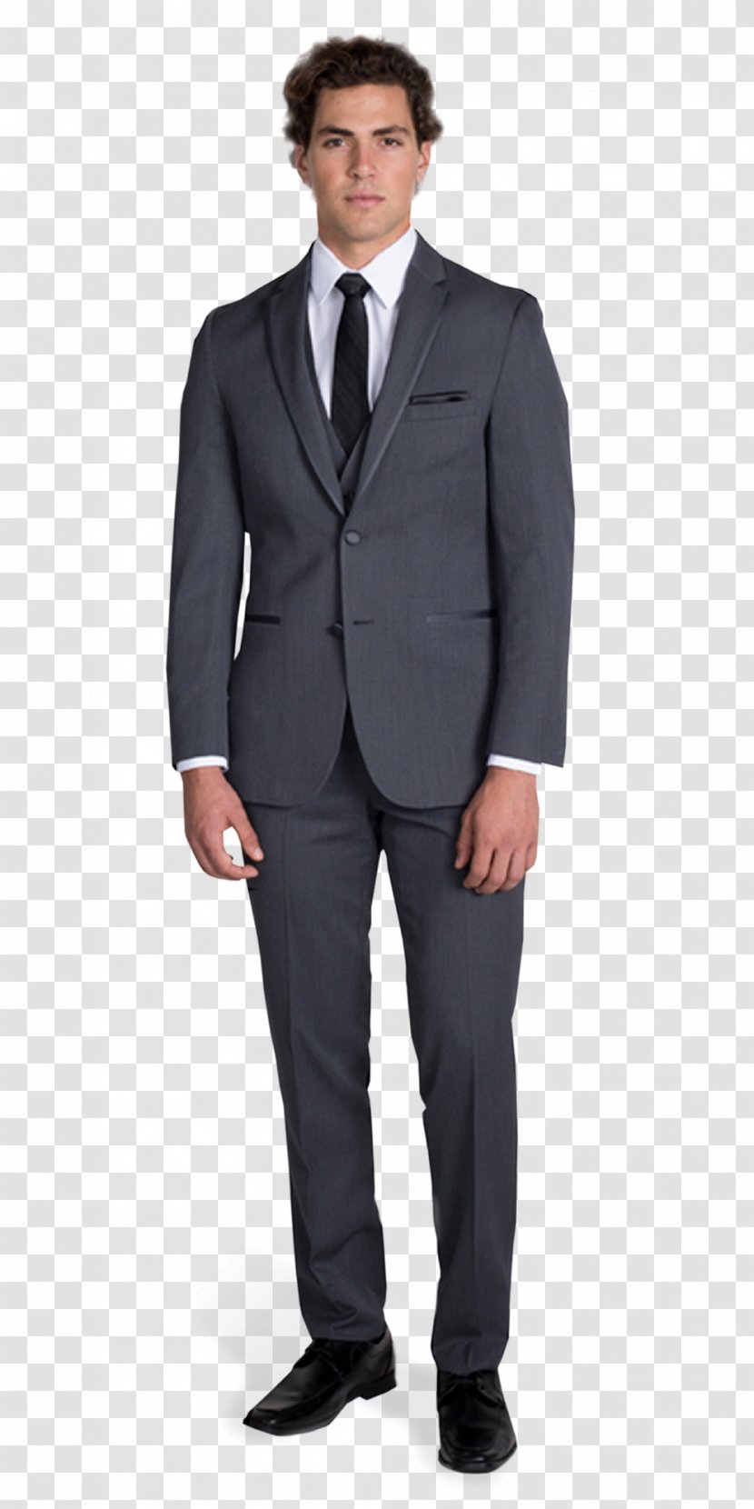 Suit Lapel Clothing Tuxedo Button - Standing - Gray Transparent PNG