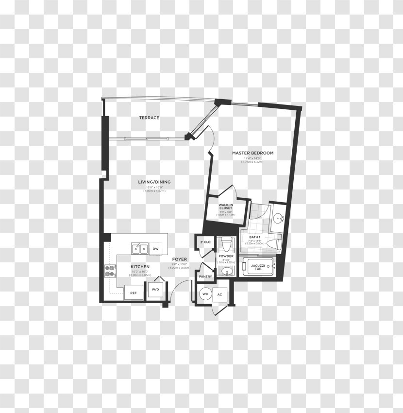 Floor Plan Turnberry Towers Paper - Flooring - Text Transparent PNG