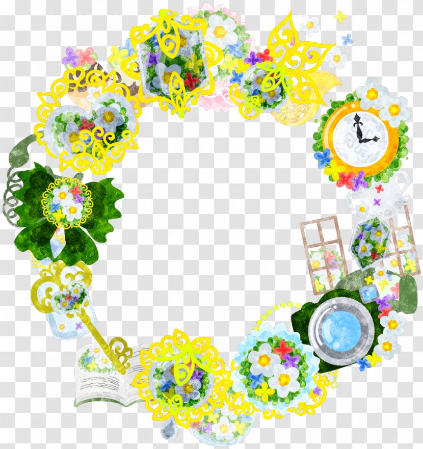 Floral Design Cut Flowers Font - Flower Arranging - Small Wreaths Transparent PNG