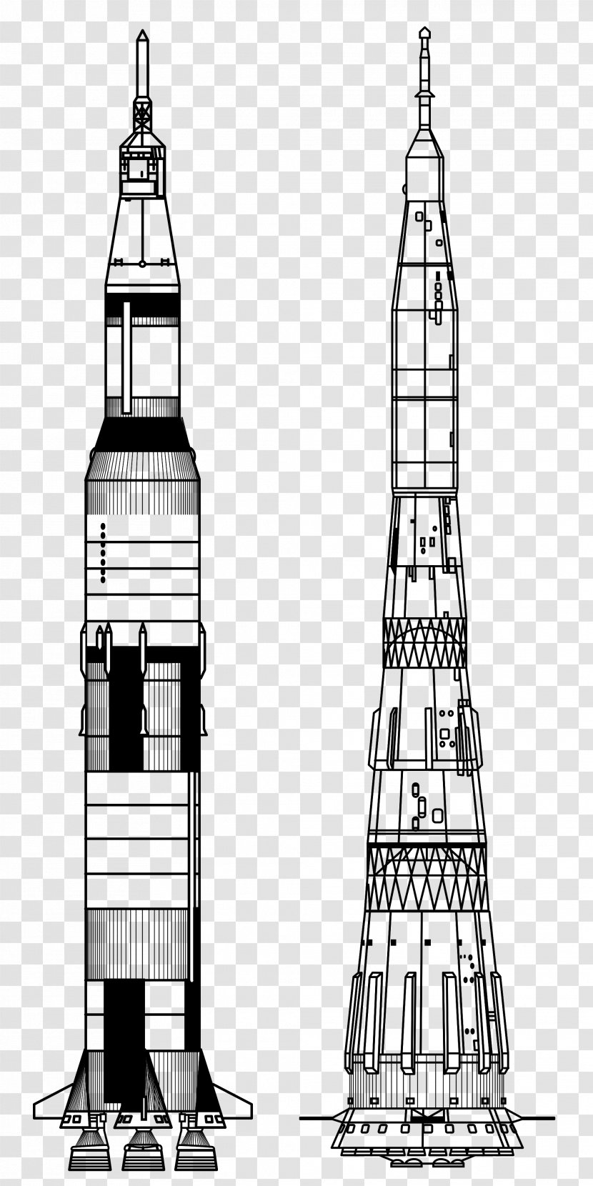 Apollo Program 11 13 Saturn V N1 - Lunar Module - Rockets Transparent PNG