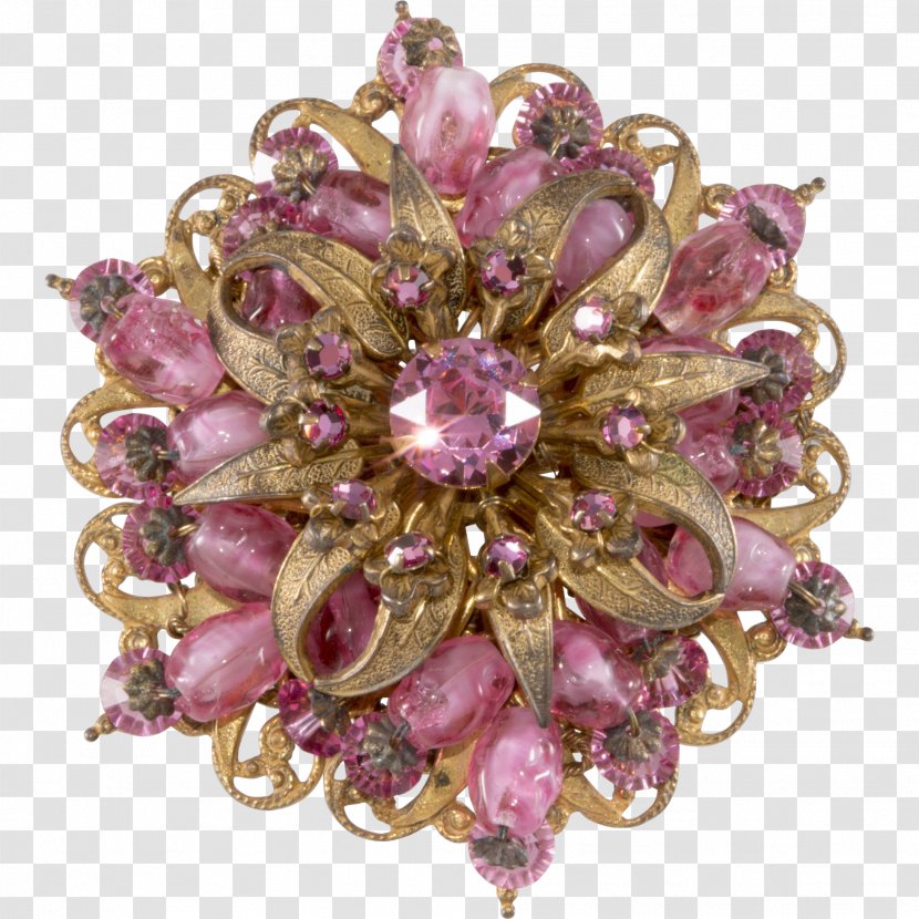 Brooch Ruby Costume Jewelry Jewellery Miriam Haskell Transparent PNG
