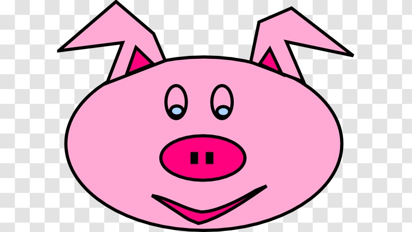 Domestic Pig Face Clip Art - Cliparts Transparent PNG