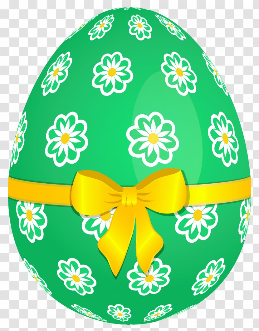 Red Easter Egg Clip Art - Yellow Transparent PNG