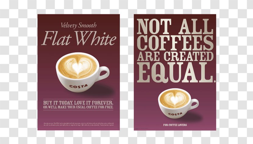 Espresso Flat White Doppio Instant Coffee Ristretto - Wiener Melange - Posters Transparent PNG