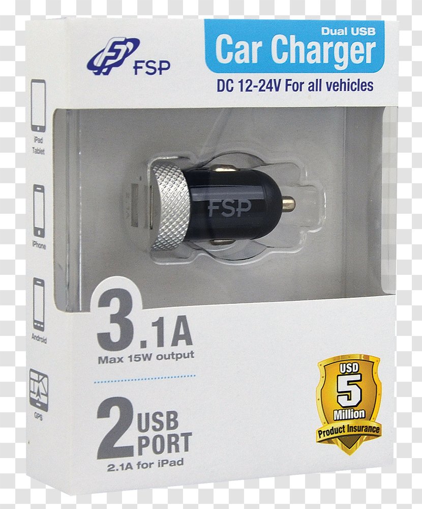 Battery Charger Car USB FSP Group Vehicle - Electric Transparent PNG