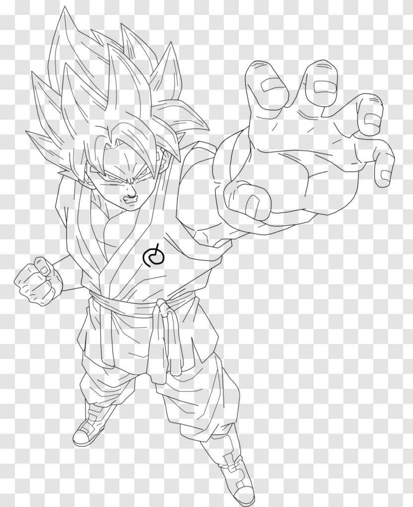 Goku Vegeta Frieza Super Saiyan - Fictional Character - Black And White Transparent PNG