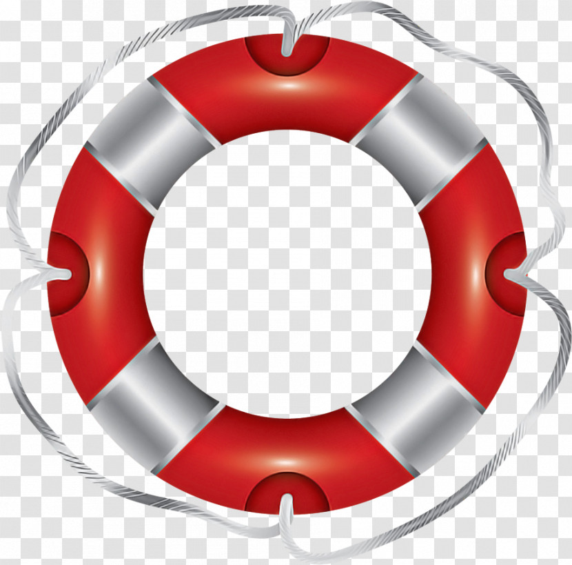 Red Lifebuoy Circle Lifejacket Ornament Transparent PNG