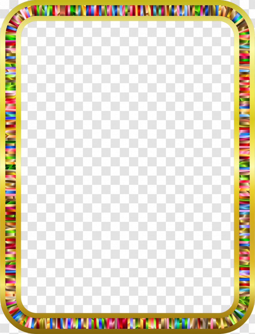 Clip Art - Border - Geometric Gold Frame Transparent PNG