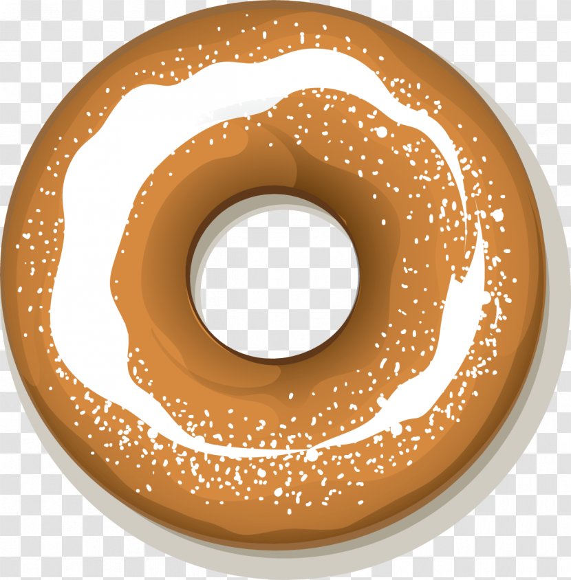Doughnut Bagel Icon - Orange - Cartoon Donut Transparent PNG