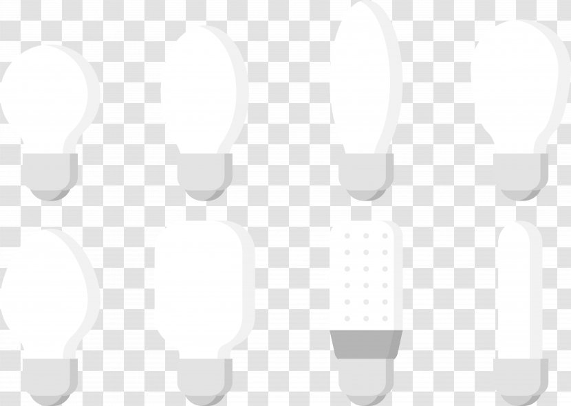 White Pattern - Text - Light Bulb Transparent PNG