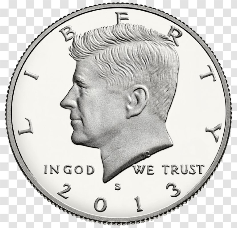 Kennedy Half Dollar Proof Coinage Gift - Drawing - Coin Transparent PNG