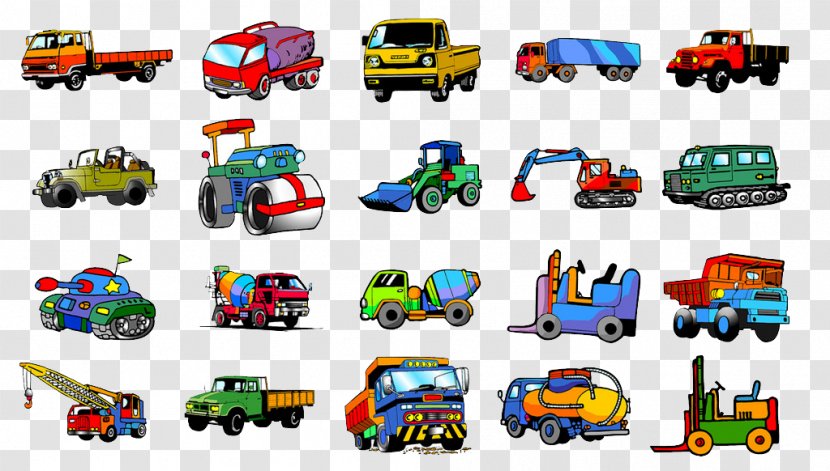 Cartoon - Watercolor - Creative Car Truck Transparent PNG