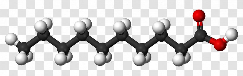 Ball-and-stick Model Octane Molecule Butane Caprylic Acid - Atom - Coconut Oil Transparent PNG