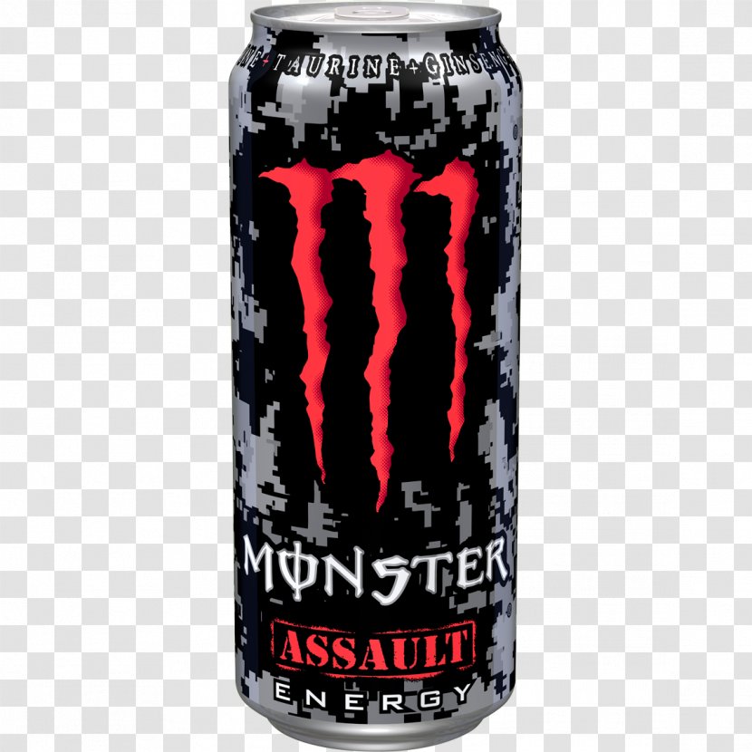 Monster Energy Drink Fizzy Drinks Carbonated Water - Assault Transparent PNG