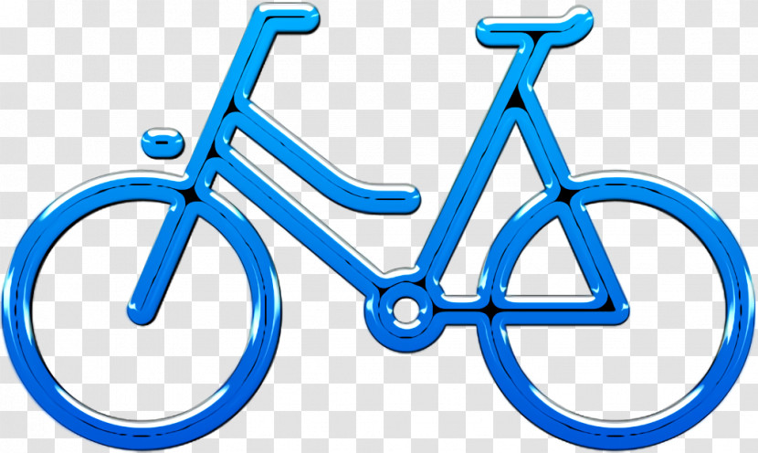 Ride Icon Bicycle Icon Linear Detailed Travel Elements Icon Transparent PNG