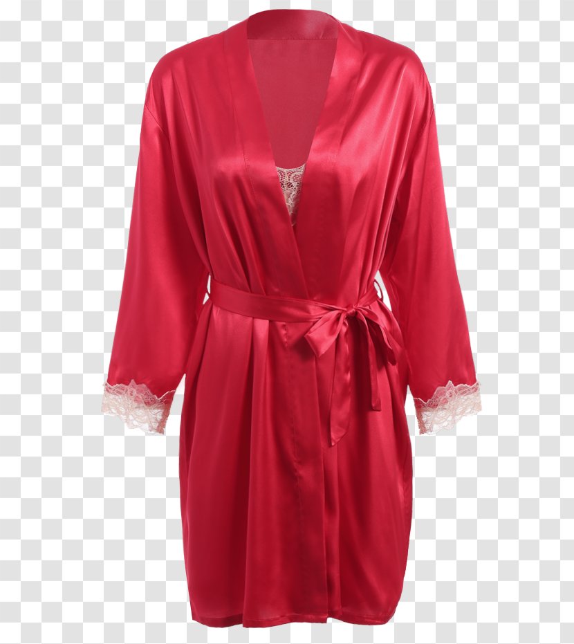 Bathrobe Slip Dress Clothing - Heart - Red Silk Blouses For Women Transparent PNG