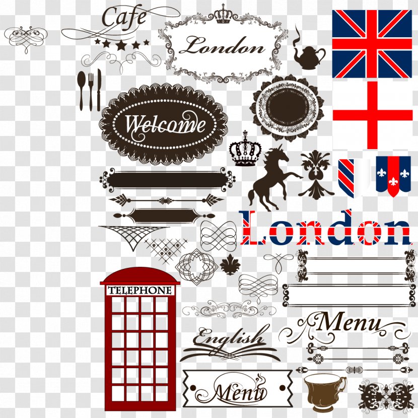 London Royalty-free Illustration - Vecteur - British Element Vector Transparent PNG