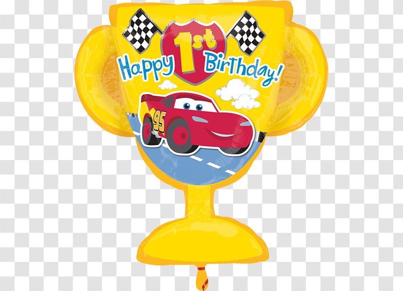 Cars Balloon Birthday Lightning McQueen - Flower Bouquet - Car Transparent PNG