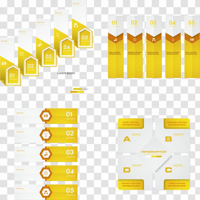 Information Chart Graphic Design Euclidean Vector - Yellow - Ppt Element Transparent PNG