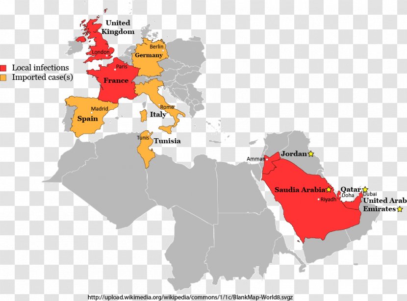 2012 Middle East Respiratory Syndrome Coronavirus Outbreak - Saudi Arabia - Map Transparent PNG