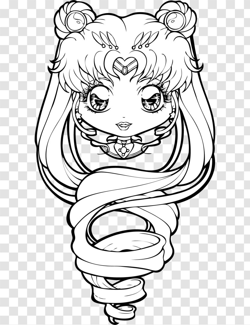 Line Art Chibiusa Drawing Sailor Moon - Frame Transparent PNG