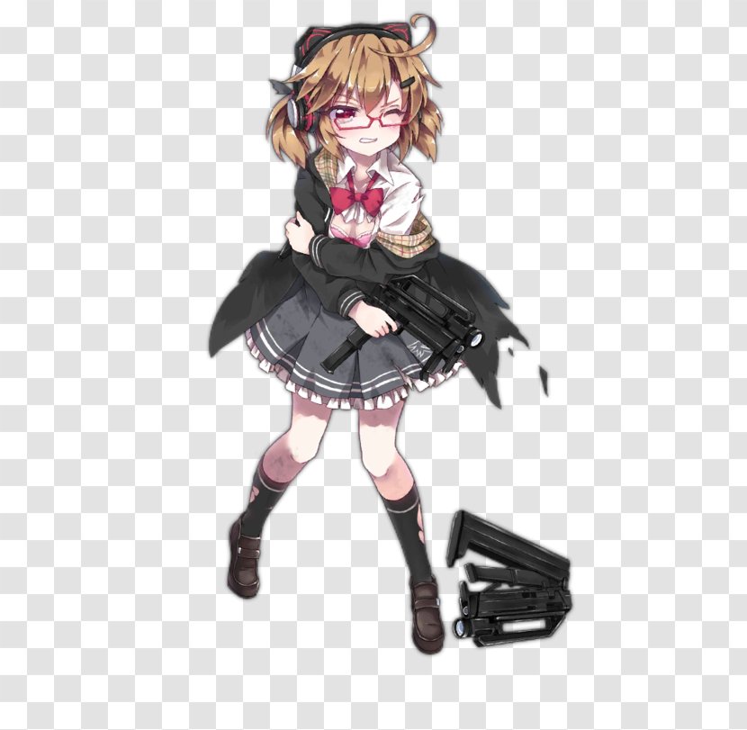 Magpul FMG-9 Girls' Frontline Foldable Machine Gun Industries Submachine - Watercolor - Bulan Sabit Transparent PNG