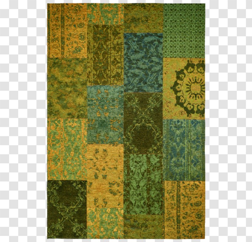 Fitted Carpet Patchwork Flachgewebe Green - Weaving Transparent PNG