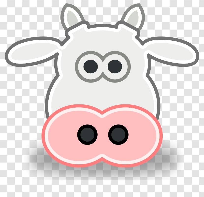 Beef Cattle Dairy Animation Clip Art - Eyewear - Cow Head Silhouette Transparent PNG