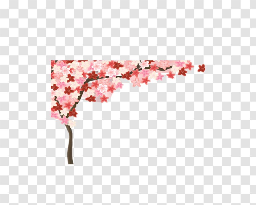 Cherry Blossom Cartoon - Flower - Beautifully Hand-painted Transparent PNG